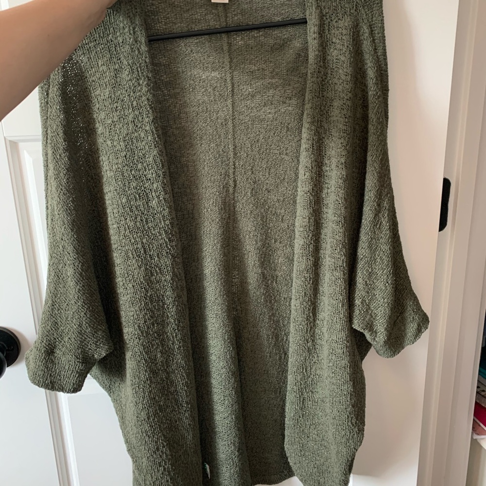 Olive green cardigan